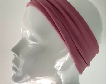 Dusty Rose Pink Jersey Wide Headband