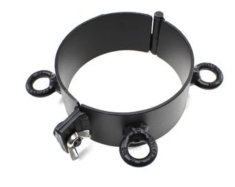 entrave au cou, entrave en fer, 210 mm, BDSM, SM, bondage médiéval, bâillon