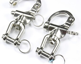 Schnappschäkel Wirbelauge 87mm Edelstahl rostfrei Niro V4a Paniksnap Schnappschäkel Wirbelauge 87mm Edelstahl rostfrei Niro V4a Paniksnap
