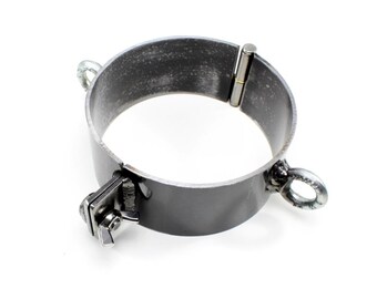 entrave de cou en fer de 185 mm, bâillon BDSM SM médiéval