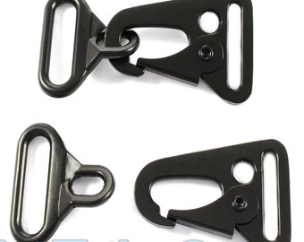 Pack of 2 metal buckles black 65 x 33 mm for strap width 25 mm