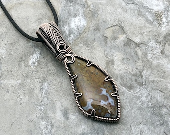 Stromatolite Pendant: Quality Handmade Copper Jewelry - Artisan Made - USA          0315