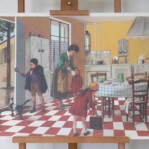 Vintage Schaubild Lehrtafel Schulkarte 60er