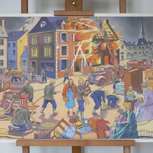 Vintage Schaubild Lehrtafel Schulkarte 60er