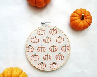 Pumpkin Patch PDF Embroidery Pattern, Halloween Embroidery Pattern, Beginner's Embroidery, Hand Embroidery Pattern, Fall Embroidery