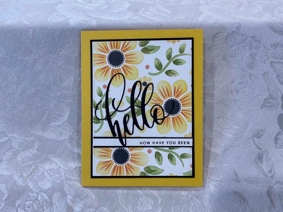 Hello Card Kit Set of 4 Cards - Etsy