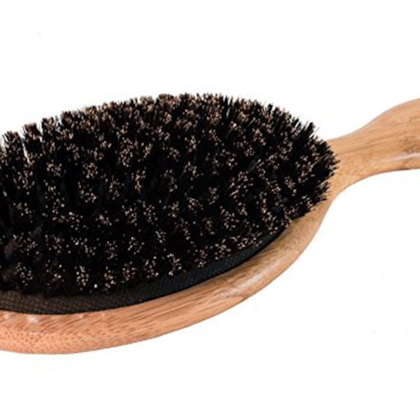 Flair Brush 100% pur poils de sanglier brosse à cheveux doux - manche en bambou