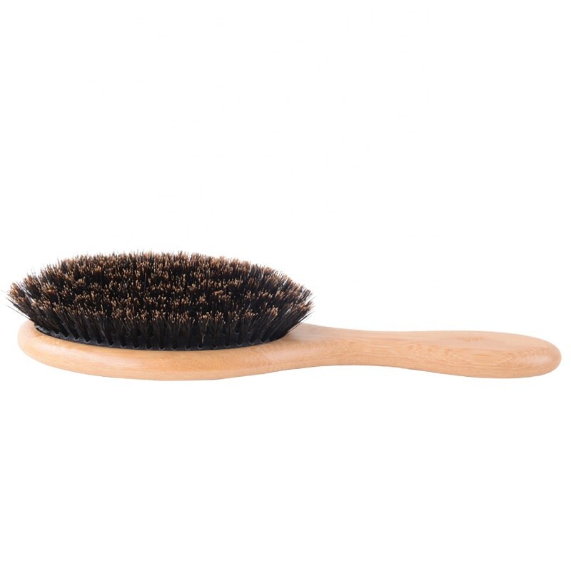 Flair Brush 100% Pure Boar Bristle Soft Hair Brush Bamboo Handle 