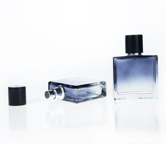 50ml Vide Verre Parfum Spray Flacon Bleu Rechargeable Nouveau