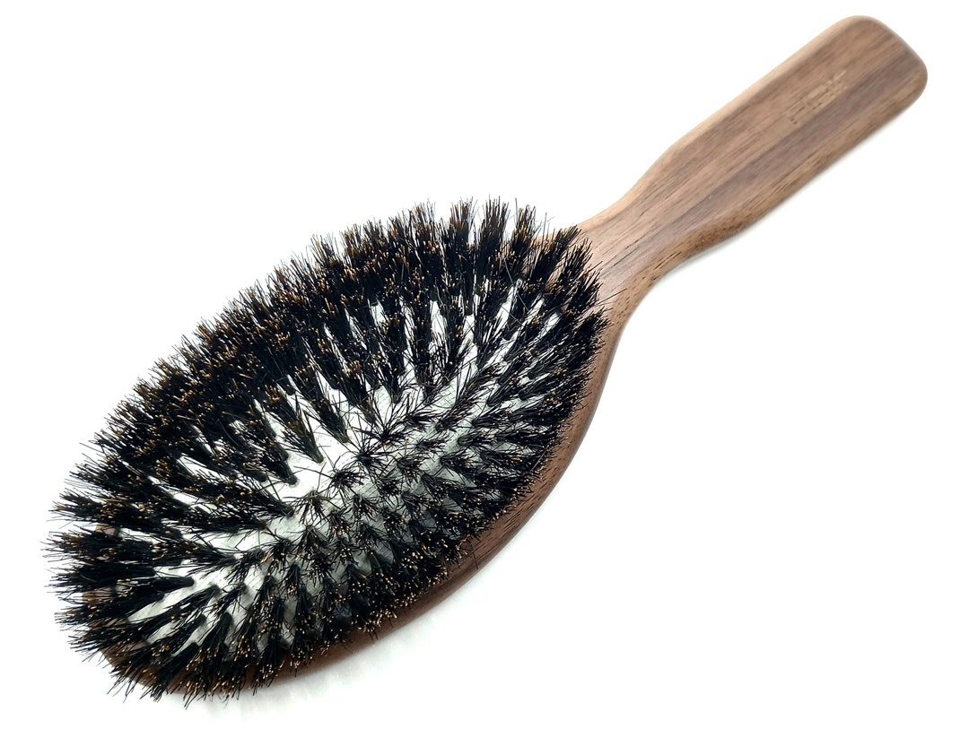 Flair Brush Pure Soft Boar Bristles Hair Brush Walnut Handle Etsy