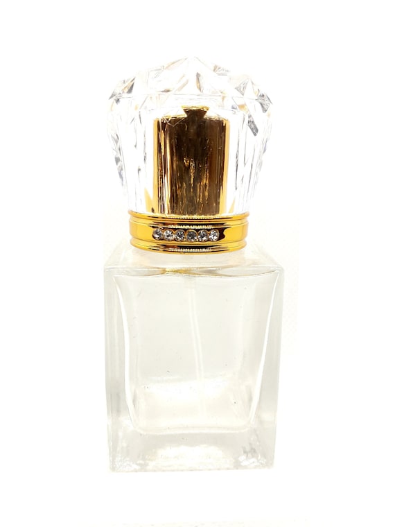 30 ml vide verre parfum vaporisateur bouteille atomiseur rechargeable  cristal couronne bouchon or ou argent -  France