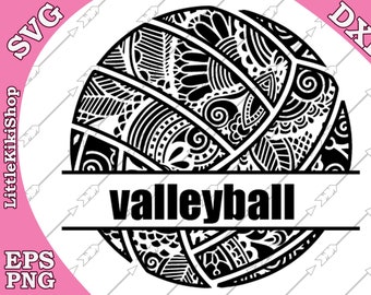 Download Volleyball Svg: MANDALA VALLEYBALL Zentangle | Etsy