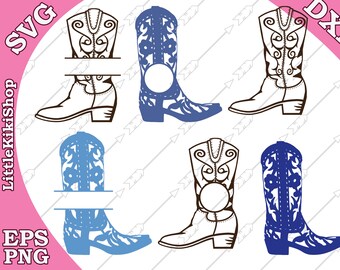 Cowboy Boots Svg Etsy
