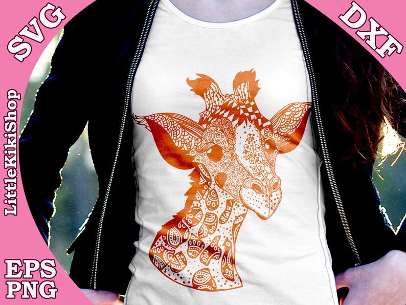 Download Baby Giraffe Svg: MANDALA GIRAFFE SVG Zentangle | Etsy