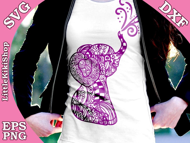 MANDALA ELEPHANT SVG Zentangle animal Svg,Cricut Svg file,Zentagle for Cricut,Silhouette cut file,Intricate Svg,Iron on Baby Elephant Svg