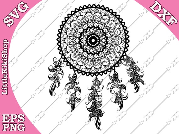 Download Free Dream Catcher Svg Mandala Drem Catcher Zendale Etsy SVG Cut Files