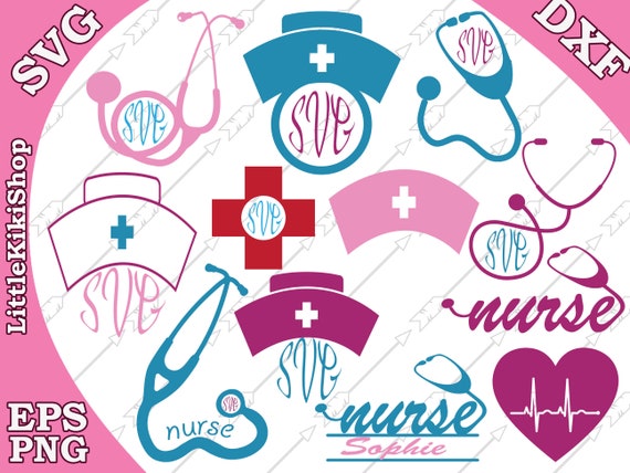 Download Nurse Svg Nurse Monogram Svg Stethoscope Etsy