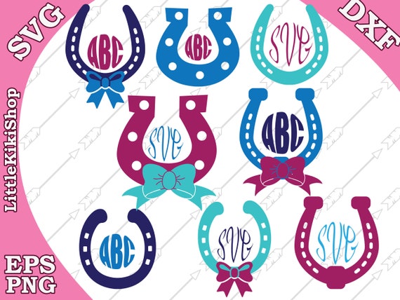 Horseshoe Monogram Svg Western Horse Svg Cut Etsy