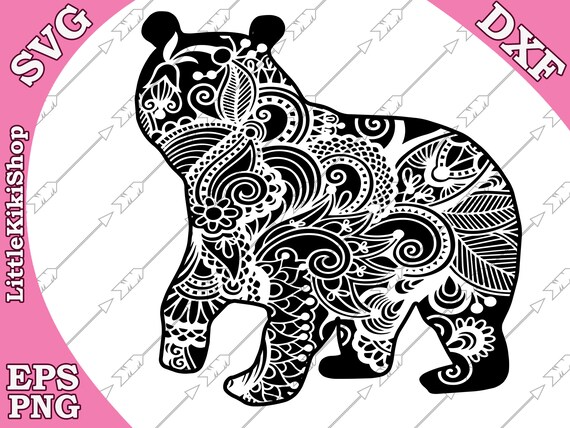 Download Zentangle Bear Svg: MANDALA BEAR SVG Zentangle | Etsy