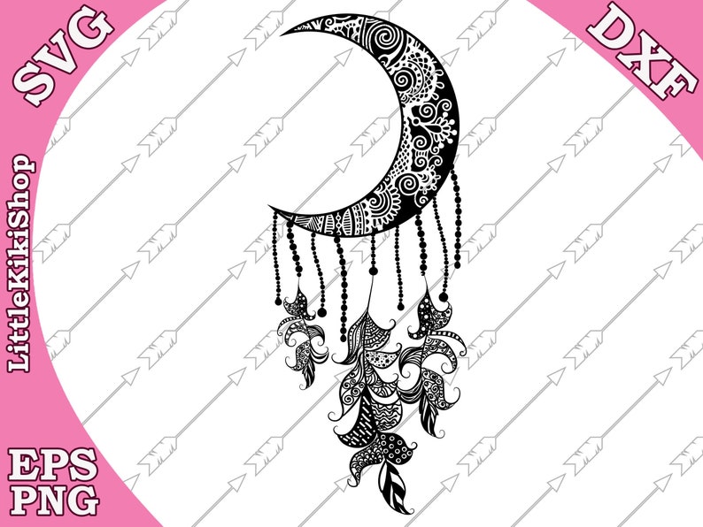 Download Mandala Moon Svg Mandala Feathers Svg Cricut Svg File Silhouette Svg Intricate Svg Iron On Transfer Heat Press Design Zentagle Tribal Svg Clip Art Art Collectibles Deshpandefoundationindia Org