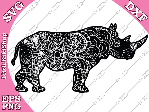 Download Zentangle Rhino Svg Mandala Rhino Svg Zentangle Animal Svg Cricut Svg File Zentagle For Cricut Silhouette Cut Files Intricate Svg Rhino Clip Art Art Collectibles