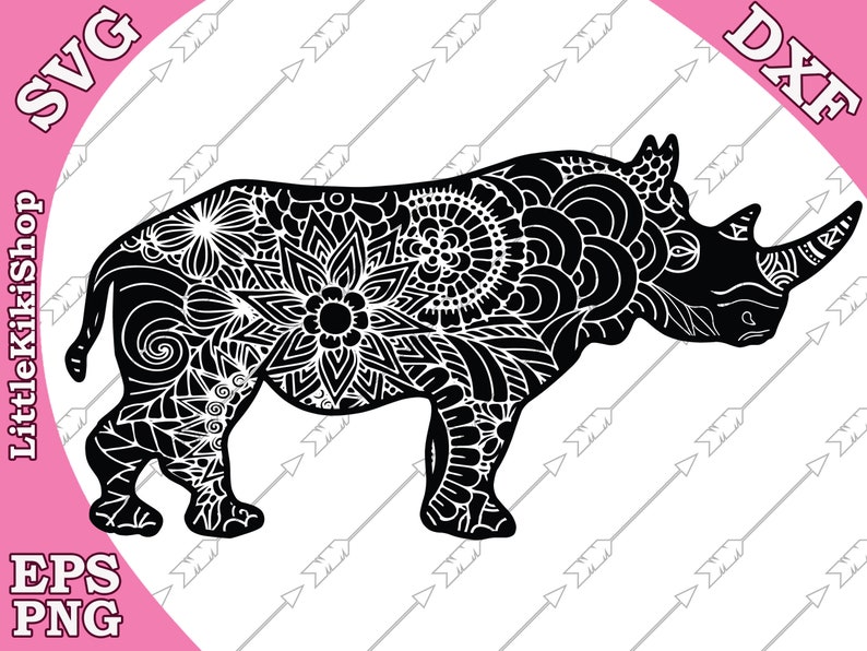 Download Zentangle Rhino Svg Mandala Rhino Svg Zentangle Animal Svg Cricut Svg File Zentagle For Cricut Silhouette Cut Files Intricate Svg Rhino Clip Art Art Collectibles