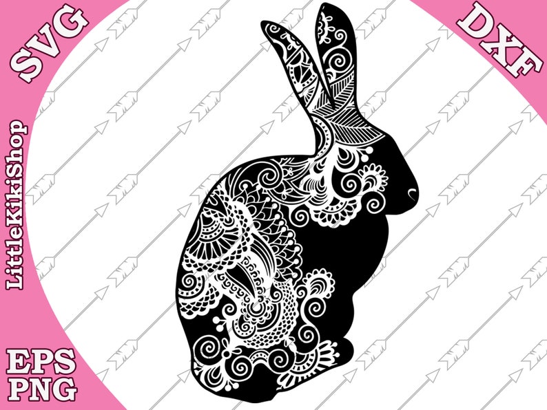 Download Clip Art Art Collectibles Zentangle Bunny Svg Mandala Rabbit Svg Zentangle Animal Svg Cricut Svg File Zentagle For Cricut Silhouette Svg Intricate Svg Bunny Svg