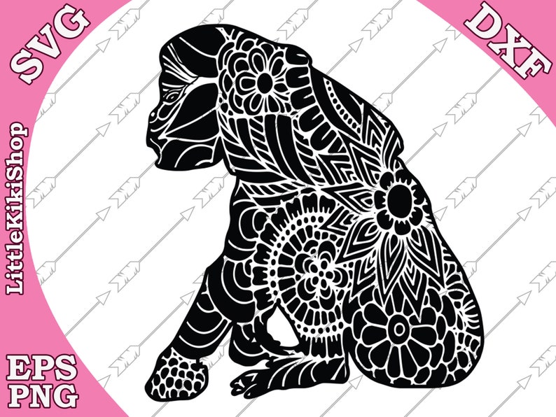 Download Zentangle Monkey Svg Mandala Monkey Svg Zentangle Animal Svg Cricut Svg Files Zentagle For Cricut Silhouette Cut Files Intricate Svg Clip Art Art Collectibles Safarni Org