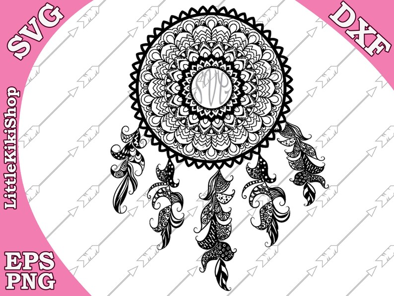 Download Dream Catcher Monogram Svg: MANDALA DREM CATCHER | Etsy