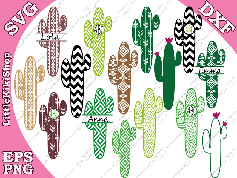 Download Cactus Monogram Svg: BUNDLE MONOGRAM SVG Western | Etsy