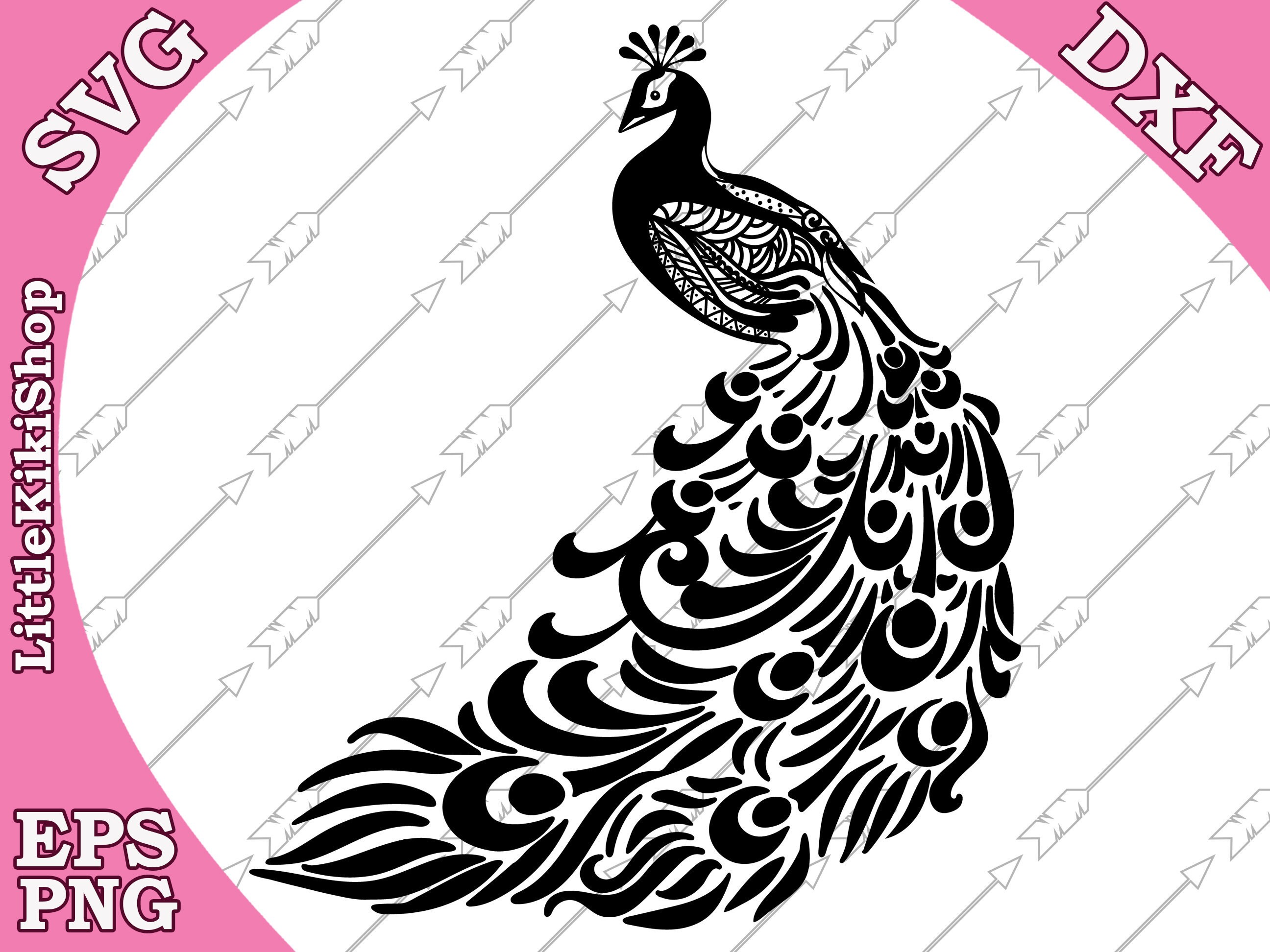 Download Zentangle Peacock Svg: MANDALA PEACOCK SVG | Etsy