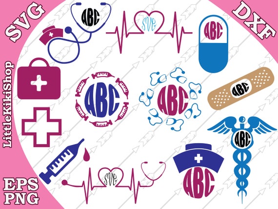 Download Free Nurse Svg Nurse Monogram Svg Stethoscope Etsy SVG Cut Files