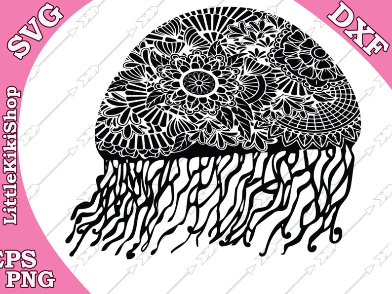 Download Clip Art Zentangle Jellyfish Svg Mandala Jellyfish Svg Zentangle Animal Svg Cricut Svg File Zentagle For Cricut Silhouette Cut Files Intricate Svg Art Collectibles