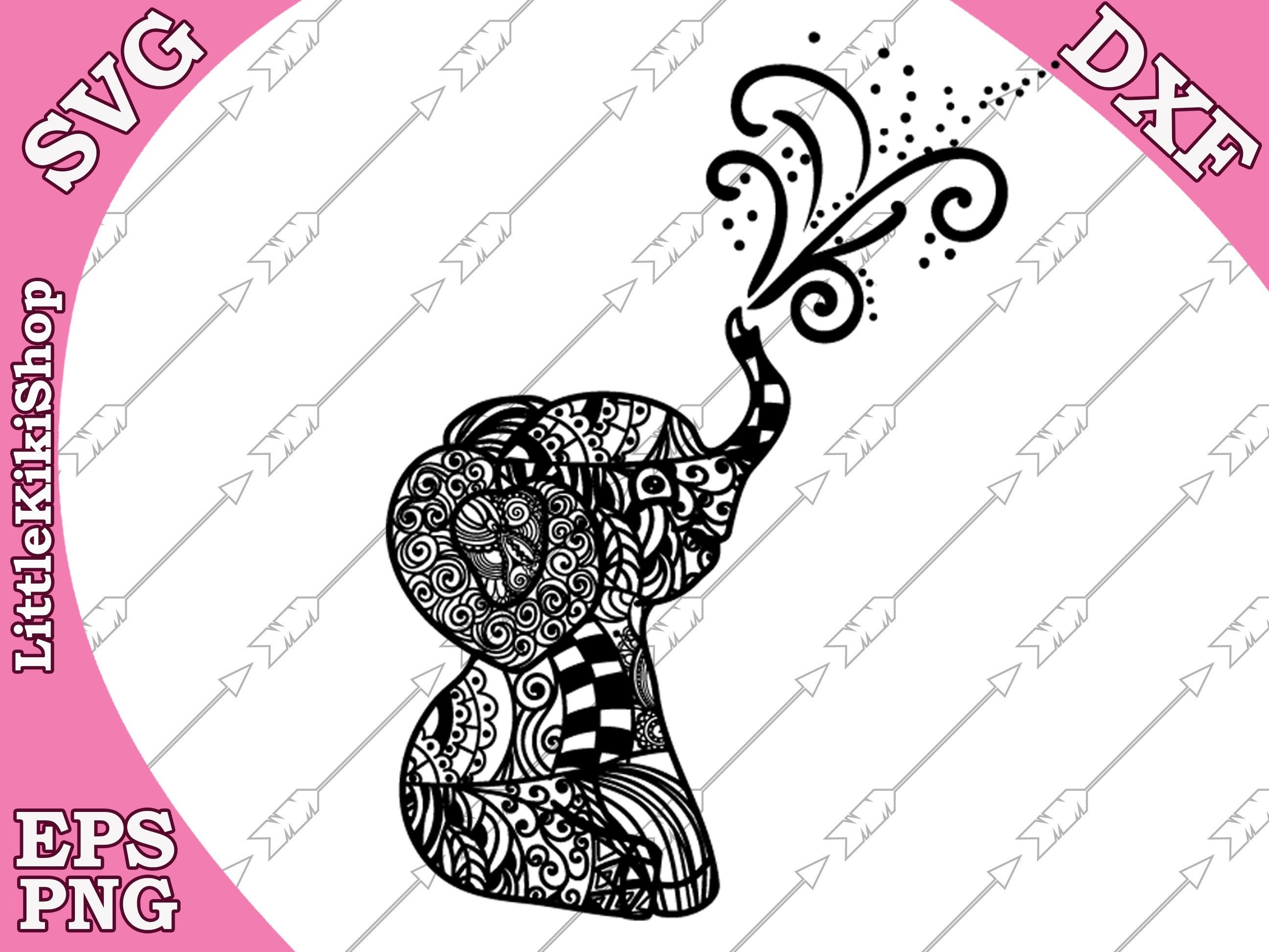Download Baby Elephant Svg Mandala Elephant Svg Zentangle Etsy