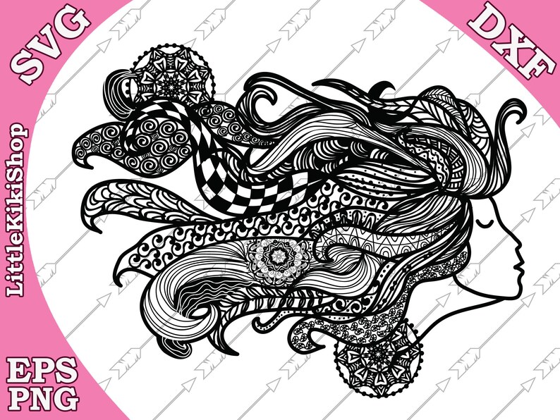 Download Mandala Girl Svg Fair Girl Cut File Cricut Svg File Woman Mandala Svg Zentagle For Cricut Silhouette Svg Intricate Svg Zentangle Girl Svg Clip Art Art Collectibles Vadel Com