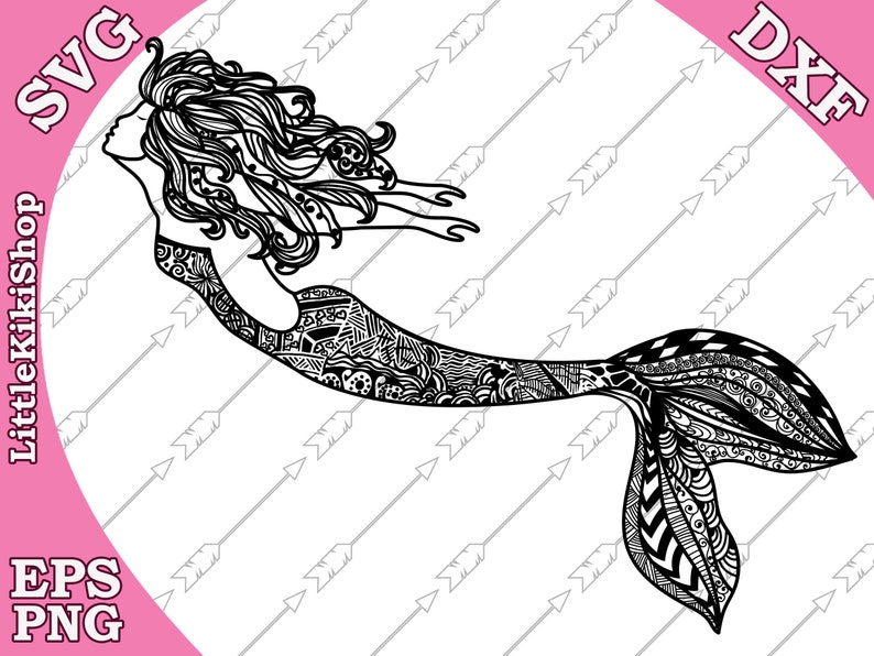 Free Free 296 Little Mermaid Mandala Svg SVG PNG EPS DXF File