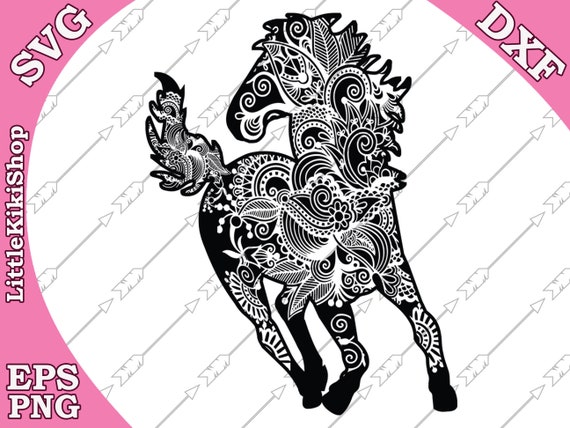 Download Zentangle Horse Svg Mandala Horse Svg Zentangle Etsy
