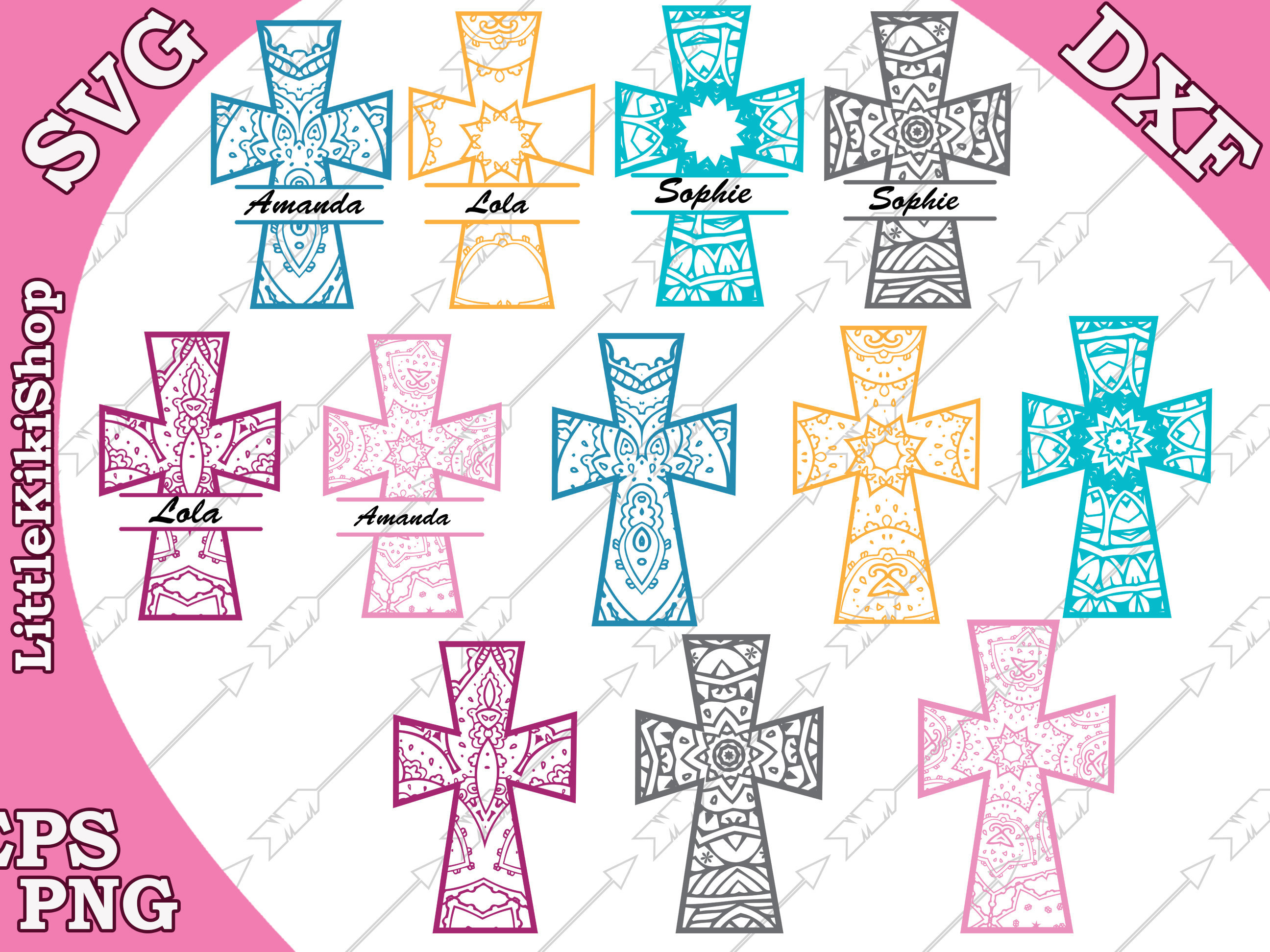 Download Christian Cross Svg Cross Monogram Svg Cross Etsy