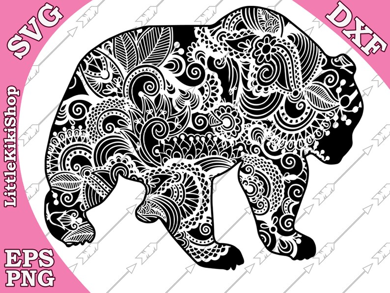 Download Clip Art Mandala Bear Svg Zentangle Animal Svg Cricut Svg File Zentagle For Cricut Silhouette Cut File Intricate Svg Bear Svg Zentangle Bear Svg Art Collectibles