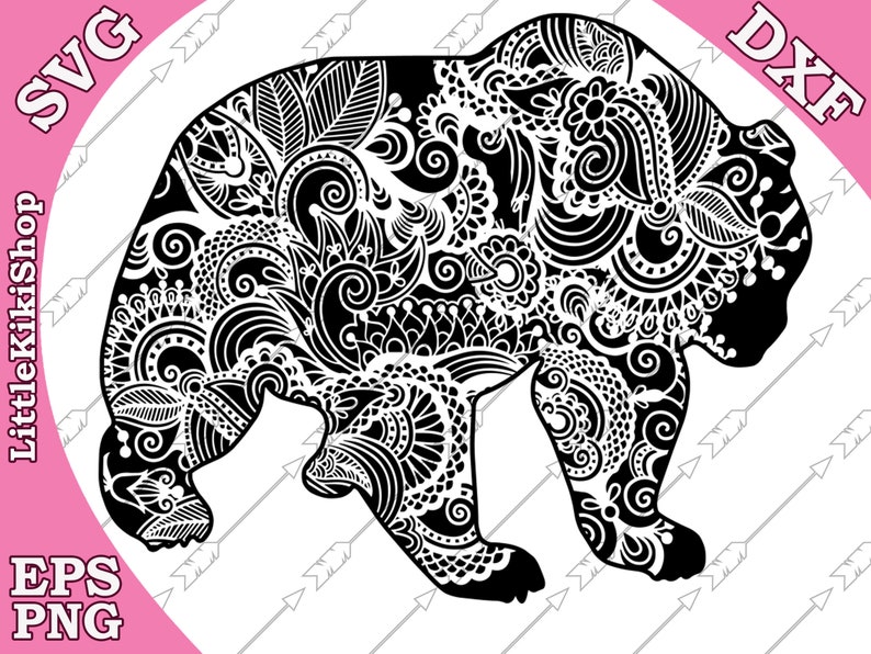 Download Clip Art Zentangle Bear Svg Mandala Bear Svg Zentangle Animal Svg Cricut Svg File Zentagle For Cricut Silhouette Cut File Intricate Svg Bear Svg Art Collectibles
