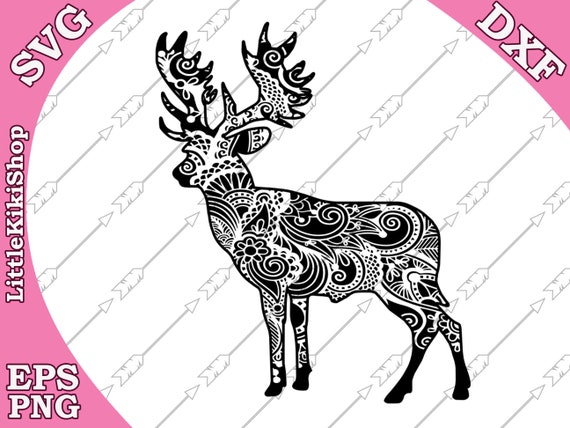Download Mandala Deer Svg Zentangle Silhouette Cut File