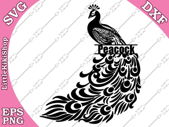 Download Zentangle Peacock Monogram Svg Mandala Peacock Etsy