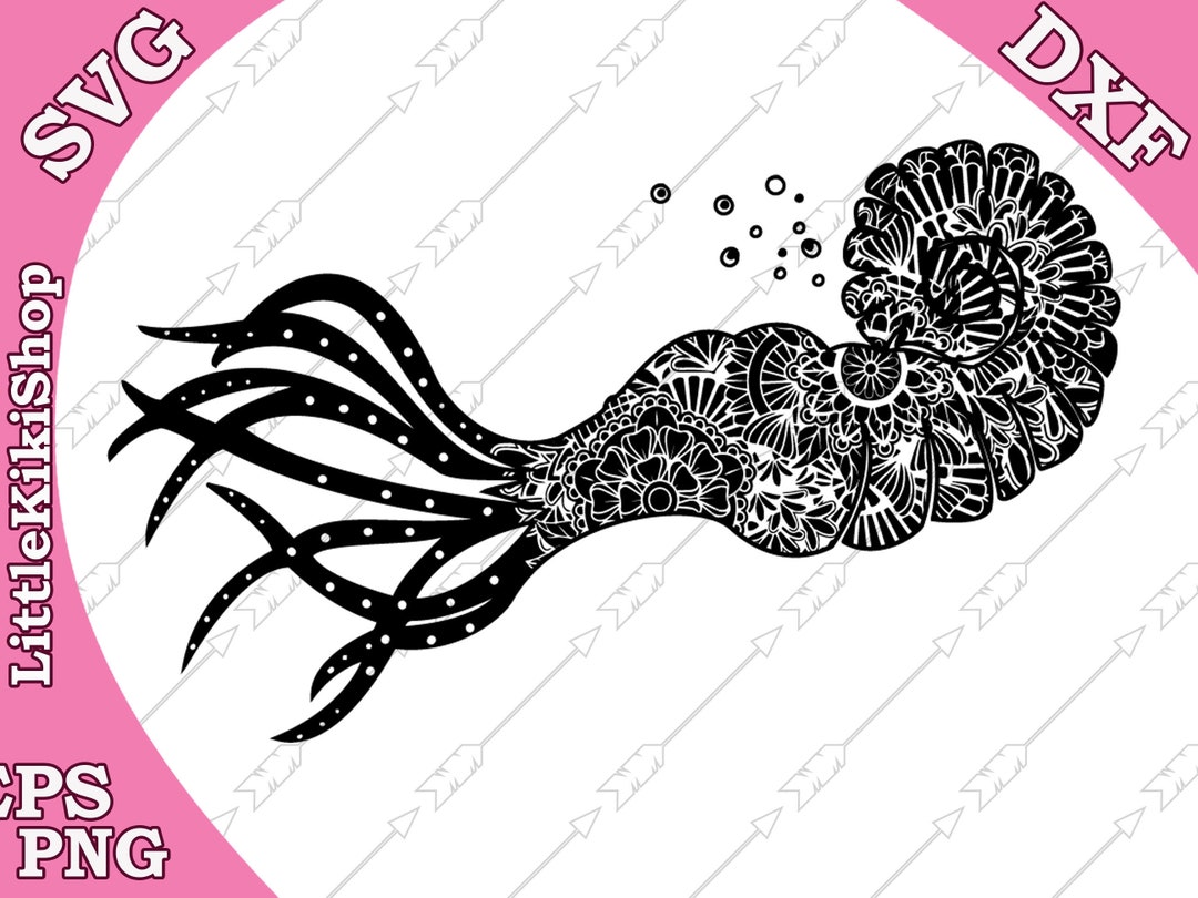 Zentangle Samples Shell Zentangle Shell Svg: mandala SHELL Svg Sea Animal - Etsy