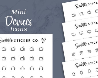 DEVICES - MINI Icon Stickers      |     Minimal Paper Planner Stickers