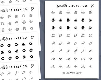 PET - MINI Icon Stickers     |     Minimal Paper Planner & Bujo Stickers