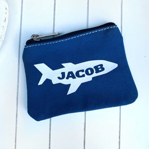 Personalisierte Kinder Geldbörse Flugzeug Jungen Mittagessen Urlaub Tasche Geld Zip Münze Kinder Geschenk Schulanfang
