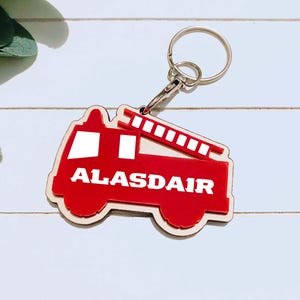 Porte-clés personnalisé pompier pour enfants, cadeau de rentrée scolaire