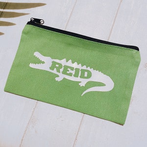 Crocodile Pencil Case | Personalised Crocodile Pencil Case | Kids school Pencil Case | School Pencil Case | Back to School Case | Child