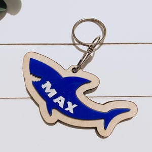 Porte-clés requin pour enfants | Porte-clés cartable personnalisé | Porte-clés prénom pour enfants | Retour à l'école | Requin | Astronaute | Dinosaure
