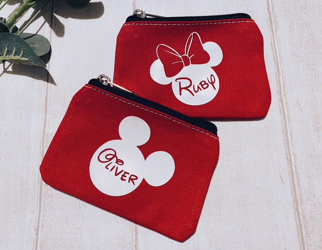 Disney Coin Purse Personalised Purse Holiday Money Wallet Pocket Money Purse Holiday Money Zip